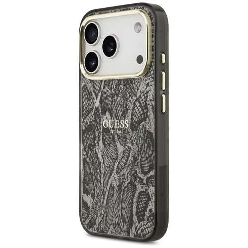 Guess Python Pattern MagSafe Case for iPhone 17 Pro / 18 Pro - Black