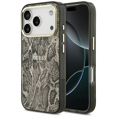 Guess Python Pattern MagSafe Case for iPhone 17 Pro Max / 18 Pro Max - Brown