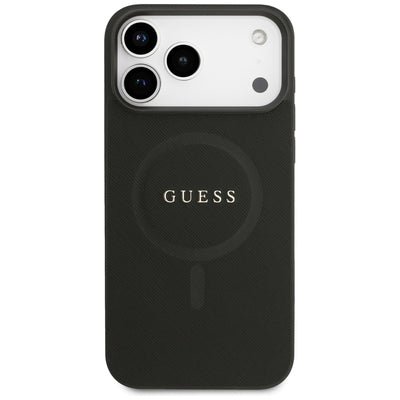 Guess Saffiano Classic Logo MagSafe Case for iPhone 17 Pro Max / 18 Pro Max - Black