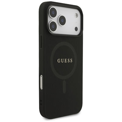 Guess Saffiano Classic Logo MagSafe Case for iPhone 17 Pro Max / 18 Pro Max - Black