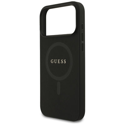 Guess Saffiano Classic Logo MagSafe Case for iPhone 17 Pro Max / 18 Pro Max - Black
