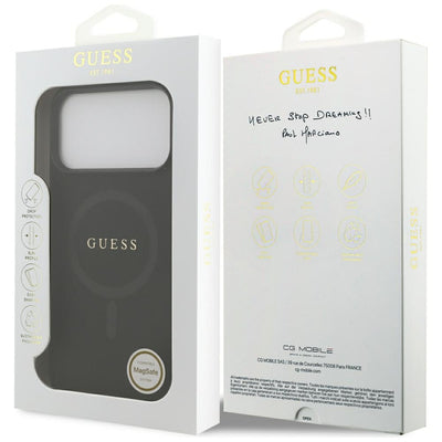 Guess Saffiano Classic Logo MagSafe Case for iPhone 17 Pro Max / 18 Pro Max - Black