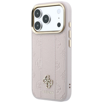 Guess Stripe Peony 4G Logo MagSafe Case for iPhone 17 Pro Max / 18 Pro Max - Pink