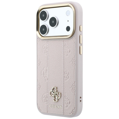 Guess Stripe Peony 4G Logo MagSafe Case for iPhone 17 Pro Max / 18 Pro Max - Pink