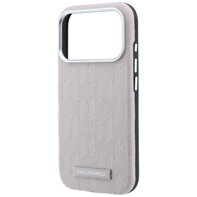 Karl Lagerfeld Grained Mono Resin Logo MagSafe Case for iPhone 17 Pro / 18 Pro - Pink
