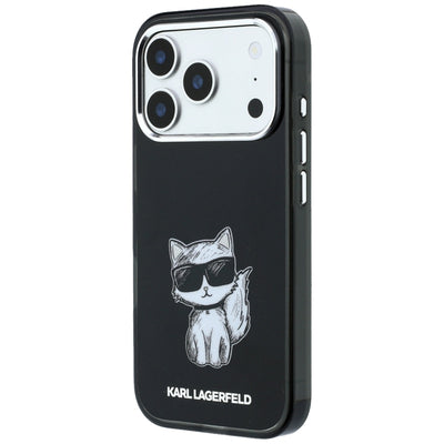 Karl Lagerfeld IML Choupette Body Sketch Print MagSafe Case for iPhone 17 Pro Max / 18 Pro Max - Black