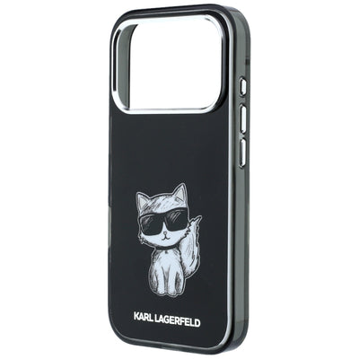 Karl Lagerfeld IML Choupette Body Sketch Print MagSafe Case for iPhone 17 Pro Max / 18 Pro Max - Black