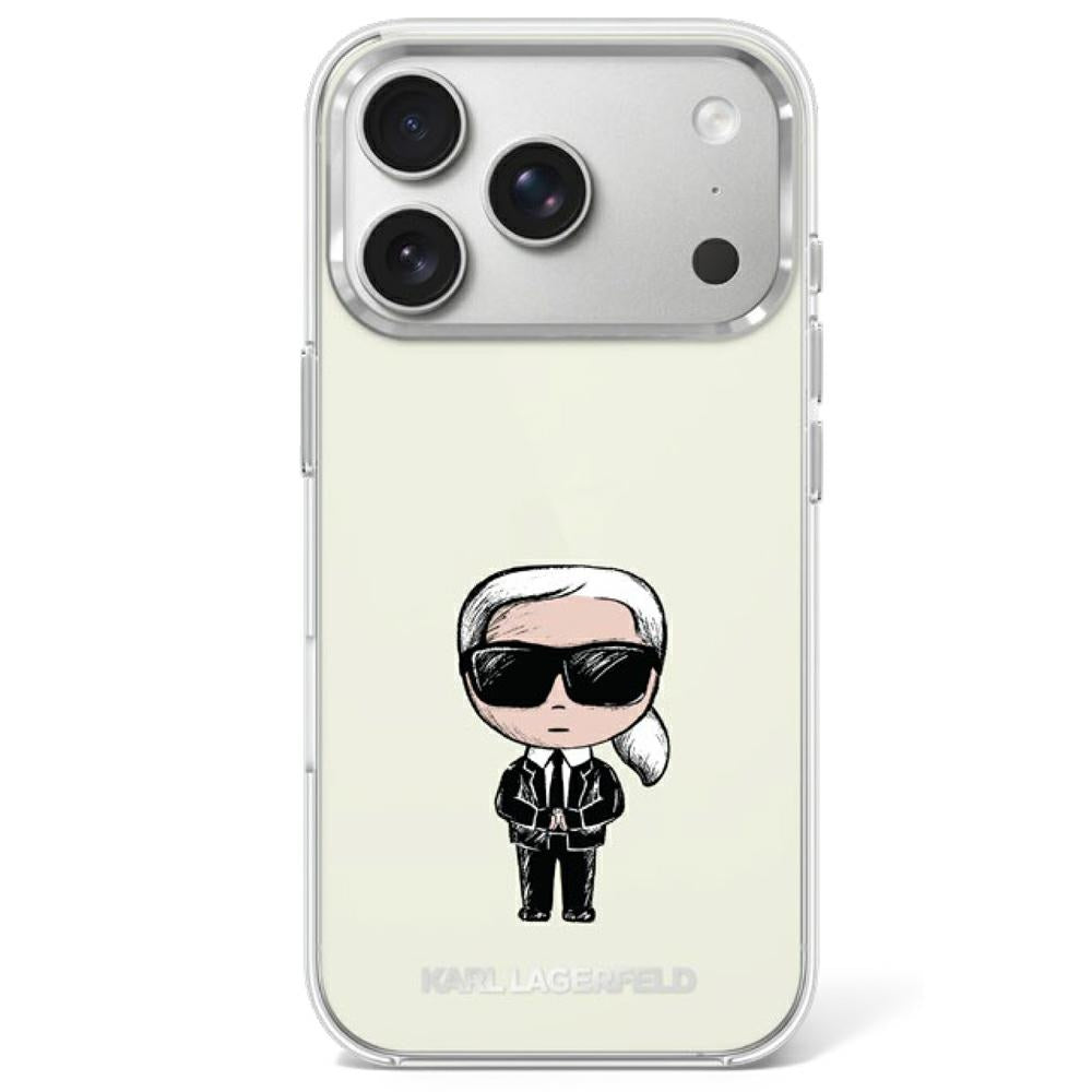 Karl Lagerfeld IML Ikonik Sketch Print MagSafe Case for iPhone 17 Pro / 18 Pro - Beige
