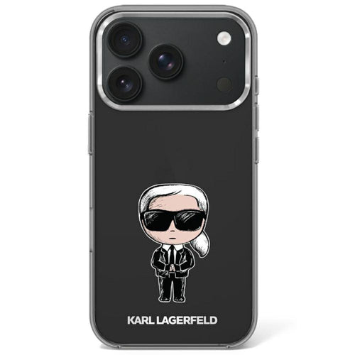 Karl Lagerfeld IML Ikonik Sketch Print MagSafe Case for iPhone 17 Pro / 18 Pro - Black