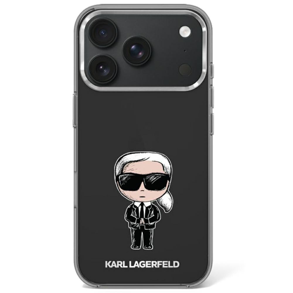 Karl Lagerfeld IML Ikonik Sketch Print MagSafe Case for iPhone 17 Pro / 18 Pro - Black