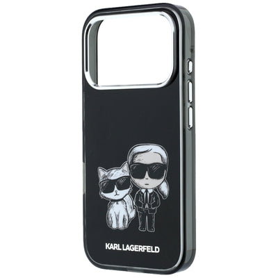 Karl Lagerfeld IML Karl&amp;Choupette Bodies Sketch Print MagSafe Case for iPhone 17 Pro / 18 Pro - Black