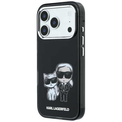 Karl Lagerfeld IML Karl&amp;Choupette Bodies Sketch Print MagSafe Case for iPhone 17 Pro Max / 18 Pro Max - Black