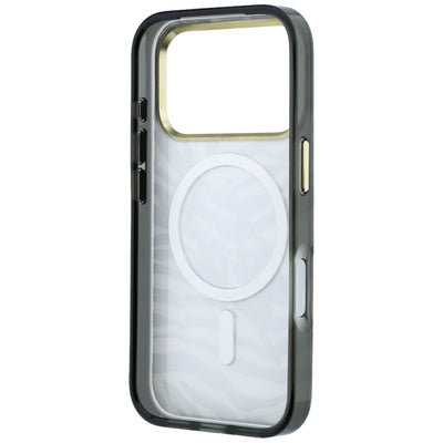 Karl Lagerfeld IML Signature Zebra Glitter MagSafe Case for iPhone 17 Pro / 18 Pro - Gold