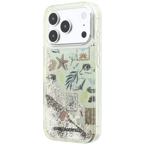 Karl Lagerfeld Liquid Glitter Beach &amp; Sand Case for iPhone 17 Pro / 18 Pro - Beige
