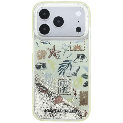Karl Lagerfeld Liquid Glitter Beach &amp; Sand Case for iPhone 17 Pro / 18 Pro - Beige