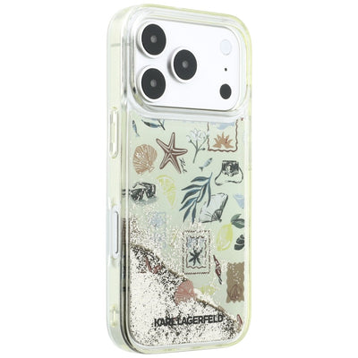 Karl Lagerfeld Liquid Glitter Beach &amp; Sand Case for iPhone 17 Pro / 18 Pro - Beige