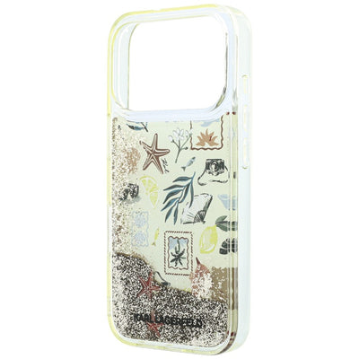 Karl Lagerfeld Liquid Glitter Beach &amp; Sand Case for iPhone 17 Pro / 18 Pro - Beige