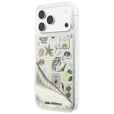 Karl Lagerfeld Liquid Glitter Beach &amp; Sand Case for iPhone 17 Pro Max / 18 Pro Max - Beige