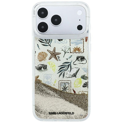 Karl Lagerfeld Liquid Glitter Beach &amp; Sand Case for iPhone 17 Pro Max / 18 Pro Max - Beige