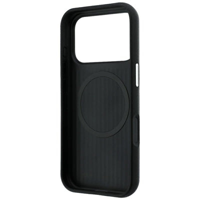 Karl Lagerfeld Saffiano Small Script Metal Logo MagSafe Case for iPhone 17 Pro Max / 18 Pro Max - Black