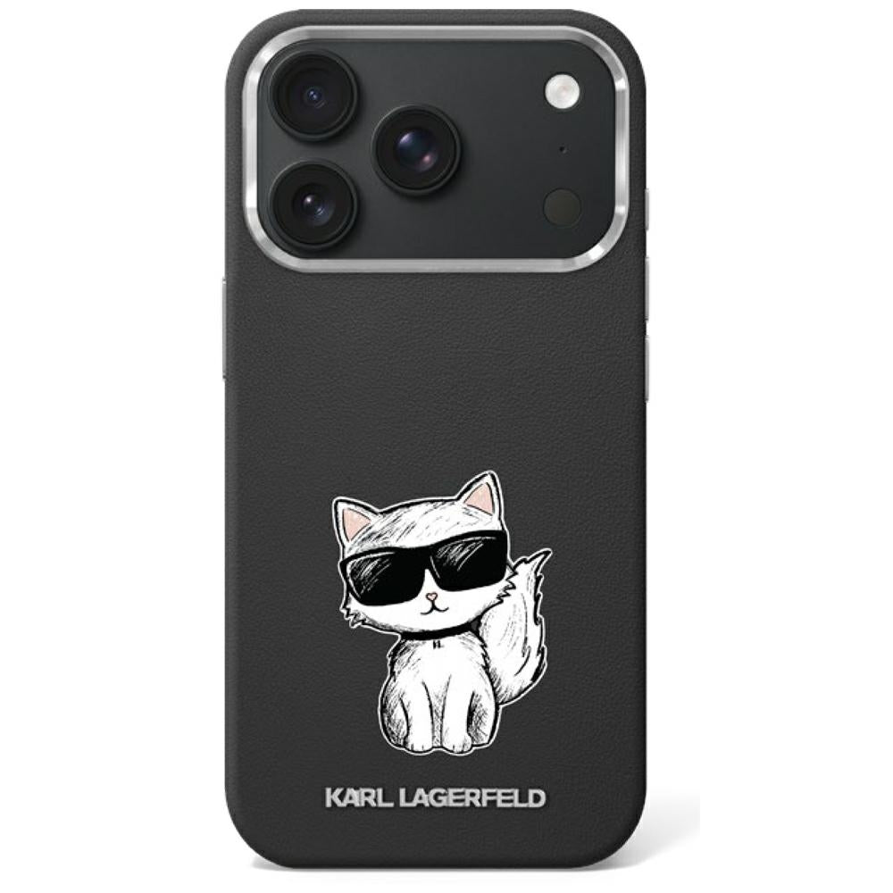 Karl Lagerfeld Smooth Choupette Sketch MagSafe Case for iPhone 18 Pro / 17 Pro / 18 Pro - Black