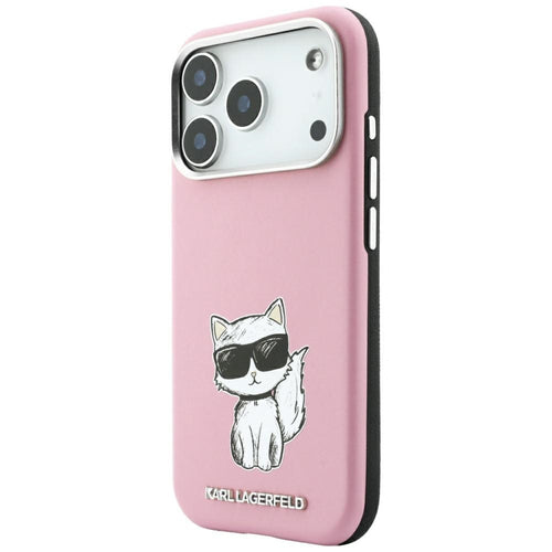 Karl Lagerfeld Smooth Choupette Sketch MagSafe Case for iPhone 18 Pro / 17 Pro - Pink