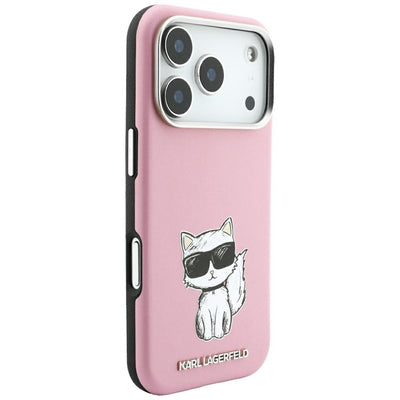 Karl Lagerfeld Smooth Choupette Sketch MagSafe Case for iPhone 18 Pro / 17 Pro - Pink