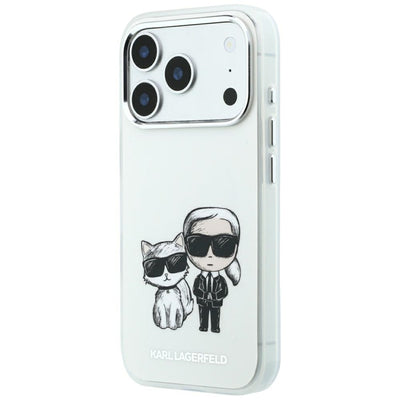 Karl Lagerfeld Smooth Karl &amp; Choupette Bodies Sketch MagSafe Case for iPhone 18 Pro / 17 Pro - Beige