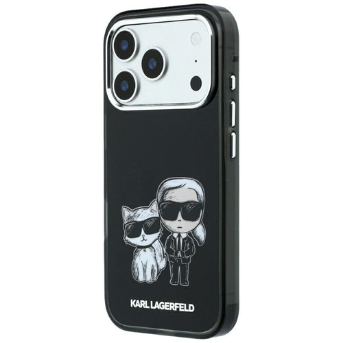 Karl Lagerfeld Smooth Karl &amp; Choupette Bodies Sketch MagSafe Case for iPhone 18 Pro / 17 Pro - Black