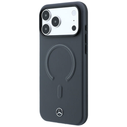 Mercedes Leather 3D MagSafe Case for iPhone 18 Pro / 17 Pro - Anthracite
