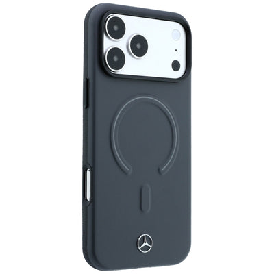 Mercedes Leather 3D MagSafe Case for iPhone 18 Pro / 17 Pro - Anthracite