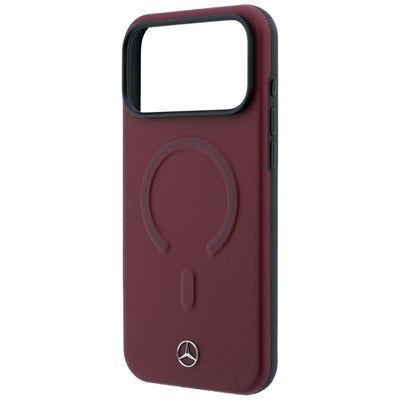Mercedes Leather 3D MagSafe Case for iPhone 18 Pro / 17 Pro - Burgundy