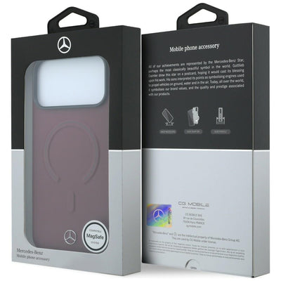 Mercedes Leather 3D MagSafe Case for iPhone 18 Pro / 17 Pro - Burgundy