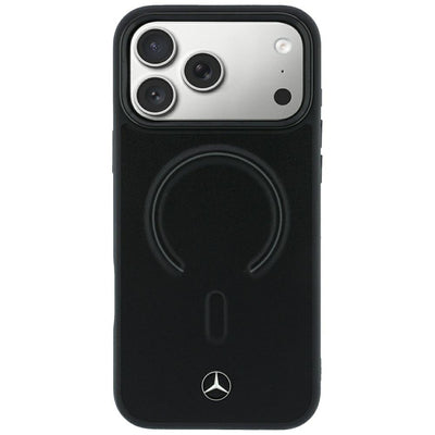 Mercedes Leather 3D MagSafe Case for iPhone 18 Pro / 17 Pro - Black