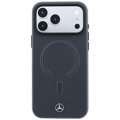 Mercedes Leather 3D MagSafe case for iPhone 18 Pro Max / 17 Pro Max - anthracite