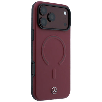 Mercedes Leather 3D MagSafe Case for iPhone 17 Pro Max - Navy Blue