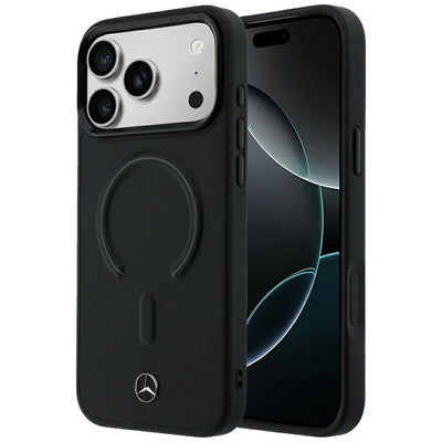 Mercedes Leather 3D MagSafe Case for iPhone 18 Pro Max / 17 Pro Max - Black