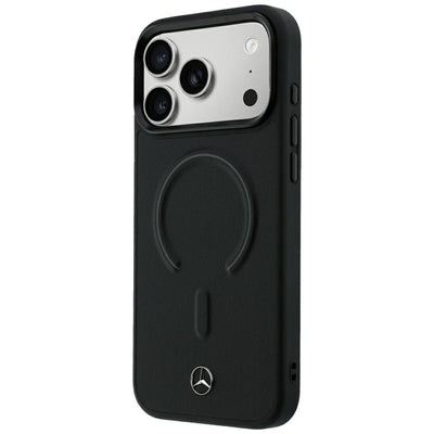 Mercedes Leather 3D MagSafe Case for iPhone 18 Pro Max / 17 Pro Max - Black