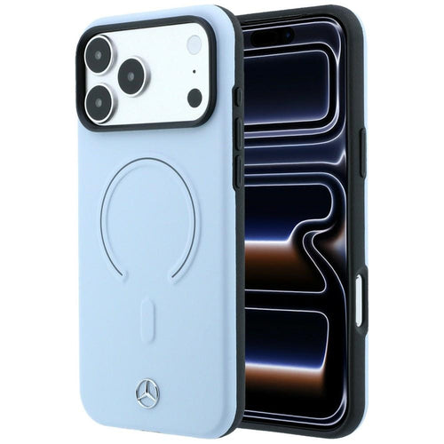 Mercedes Leather 3D MagSafe Case for iPhone 18 Pro Max / 17 Pro Max - Blue