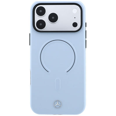 Mercedes Leather 3D MagSafe Case for iPhone 18 Pro Max / 17 Pro Max - Blue