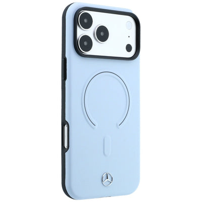 Mercedes Leather 3D MagSafe Case for iPhone 18 Pro Max / 17 Pro Max - Blue