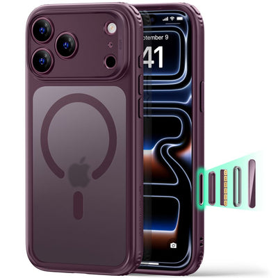 ESR Classic Hybrid MagSafe case for iPhone 18 Pro / 17 Pro - dark cherry