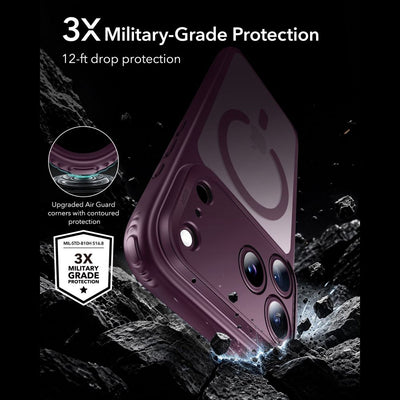 ESR Classic Hybrid MagSafe case for iPhone 18 Pro Max / 17 Pro Max - dark cherry