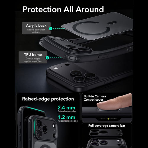 ESR Classic Hybrid MagSafe Case for iPhone 18 Pro Max / 17 Pro Max - Black
