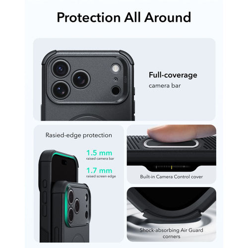 ESR Cyber ​​Tough MagSafe Case for iPhone 18 Pro Max / 17 Pro Max - Black