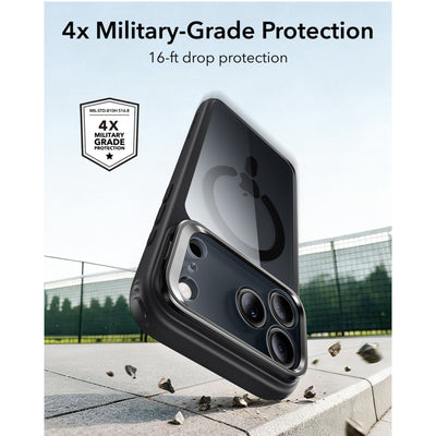 ESR Classic Hybrid Kickstand MagSafe Case for iPhone 18 Pro / 17 Pro - Clear Black
