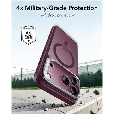 ESR Classic Hybrid Kickstand MagSafe case for iPhone 18 Pro Max / 17 Pro Max - dark cherry matte