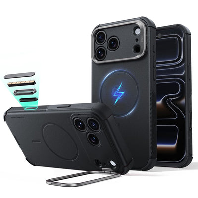 ESR Cyber ​​Tough Kickstand MagSafe Case for iPhone 18 Pro / 17 Pro - Black