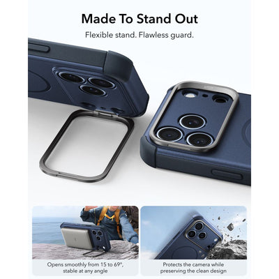 ESR Cyber ​​Tough Kickstand MagSafe Case for iPhone 18 Pro Max / 17 Pro Max - Navy Blue