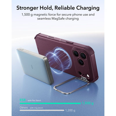 ESR Cyber ​​Tough Kickstand MagSafe case for iPhone 18 Pro Max / 17 Pro Max - dark cherry